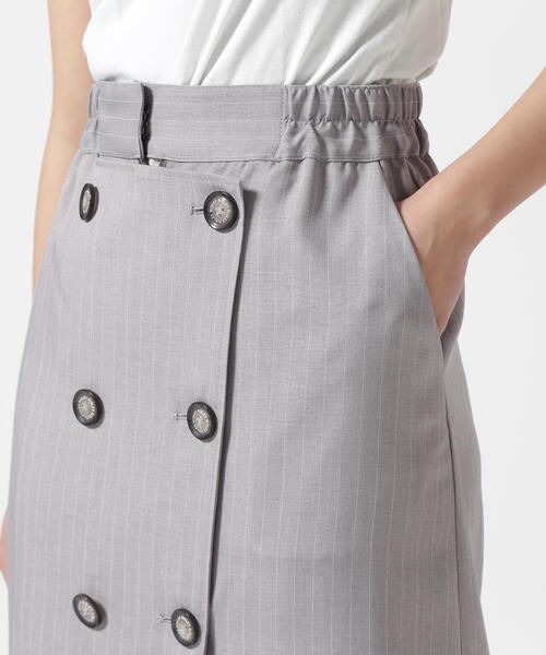 Risley（リズレー）の「Risley/リズレー/ラップスカート（スカート・レディース・グレー/チャコールグレー・F）」の5枚目の写真