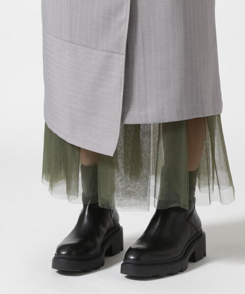 Risley（リズレー）の「Risley/リズレー/ラップスカート（スカート・レディース・グレー/チャコールグレー・F）」の6枚目の写真