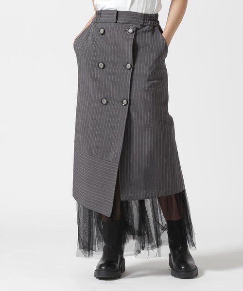 Risley（リズレー）の「Risley/リズレー/ラップスカート（スカート・レディース・グレー/チャコールグレー・F）」の11枚目の写真