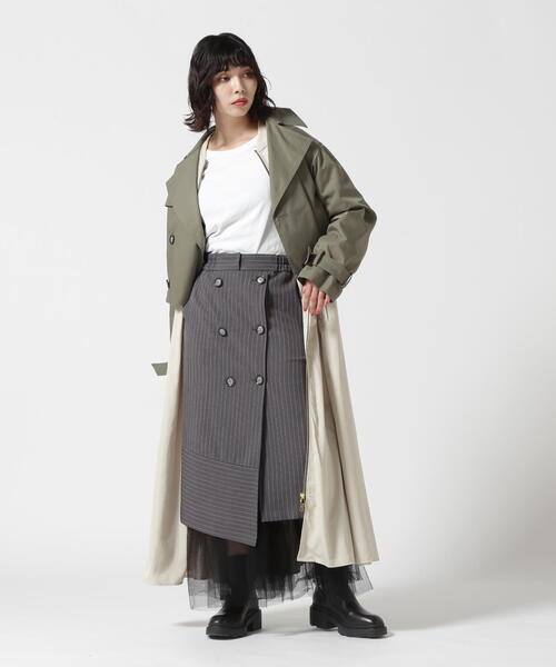 Risley（リズレー）の「Risley/リズレー/ラップスカート（スカート・レディース・グレー/チャコールグレー・F）」の12枚目の写真