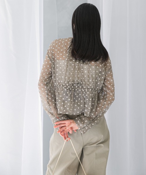 URBAN RESEARCH ROSSO 長袖 ブラウス フラワー ブラック URBAN RESEARCH ROSSO（シャツ/ブラウス(長袖/七分)）のフリマ