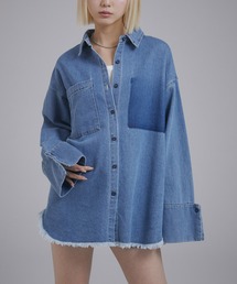 ENVYM | ビックカフスオーバーサイズデニムシャツ(シャツ/ブラウス)