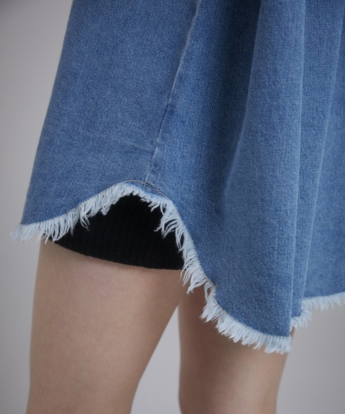 ENVYM（アンビー）の「ビックカフスオーバーサイズデニムシャツ（シャツ/ブラウス・レディース・ブルー/ブラック・FREE）」の11枚目の写真