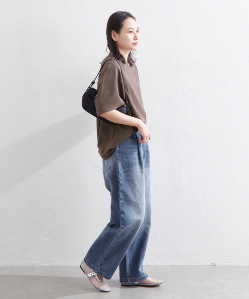 JOURNAL STANDARD（ジャーナルスタンダード）の「デニムクロスオーバーコクーンパンツ（デニムパンツ・レディース・ブルー系その他・38/36）」の4枚目の写真