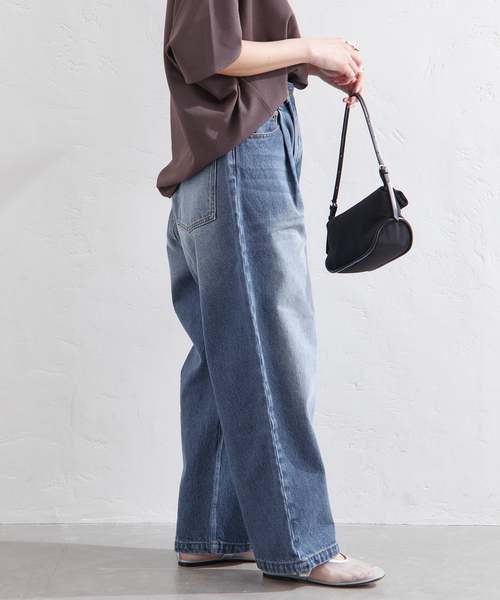 JOURNAL STANDARD（ジャーナルスタンダード）の「デニムクロスオーバーコクーンパンツ（デニムパンツ・レディース・ブルー系その他・38/36）」の6枚目の写真