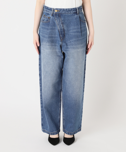 JOURNAL STANDARD（ジャーナルスタンダード）の「デニムクロスオーバーコクーンパンツ（デニムパンツ・レディース・ブルー系その他・38/36）」の9枚目の写真