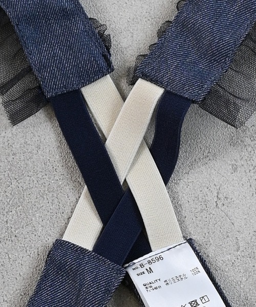 MARKEY'S(マーキーズ)の「チュールフリルサスペンダー(サスペンダー・キッズ・ブルー/ベージュ・S/M)」の6枚目の写真