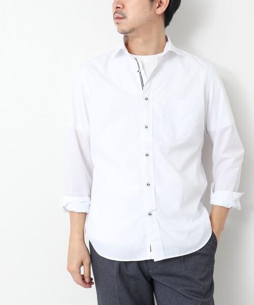 NOLLEY’S(ノーリーズ)の「T/C パラシュート カッタウェイ 25SS(シャツ/ブラウス・メンズ・ホワイト/ネイビー/ブルー/グレイッシュベージュ・S/M/L/XL)」の8枚目の写真