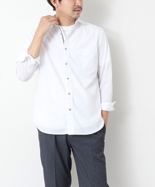 NOLLEY’S(ノーリーズ)の「T/C パラシュート カッタウェイ 25SS(シャツ/ブラウス・メンズ・ホワイト/ネイビー/ブルー/グレイッシュベージュ・S/M/L/XL)」の9枚目の写真
