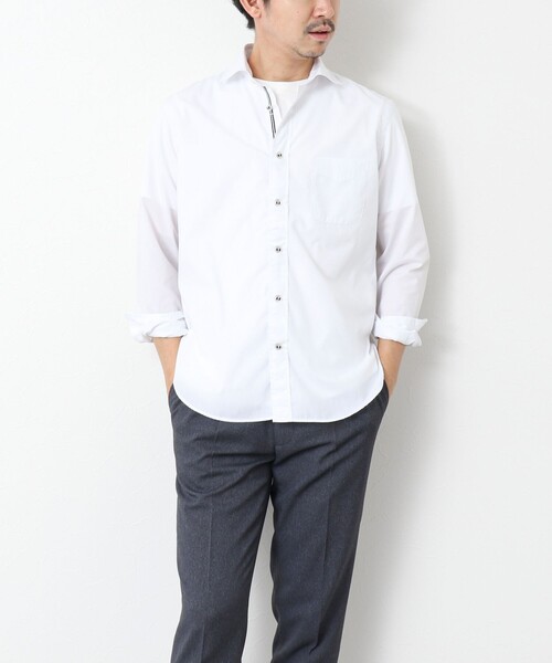 NOLLEY’S(ノーリーズ)の「T/C パラシュート カッタウェイ 25SS(シャツ/ブラウス・メンズ・ホワイト/ネイビー/ブルー/グレイッシュベージュ・S/M/L/XL)」の10枚目の写真