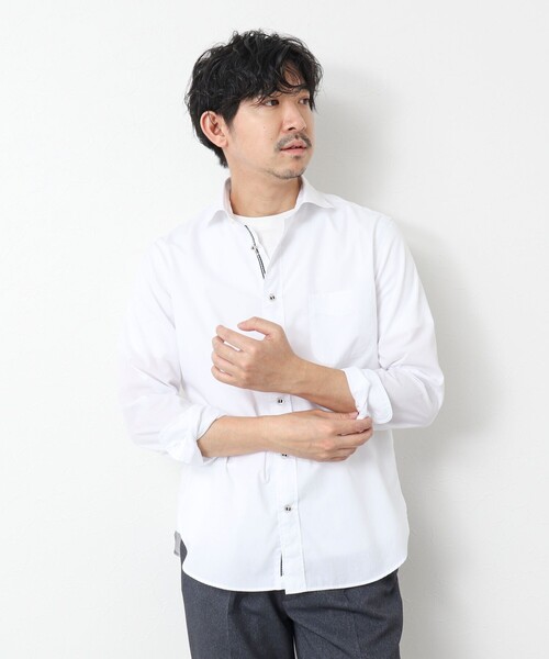 NOLLEY’S(ノーリーズ)の「T/C パラシュート カッタウェイ 25SS(シャツ/ブラウス・メンズ・ホワイト/ネイビー/ブルー/グレイッシュベージュ・S/M/L/XL)」の12枚目の写真