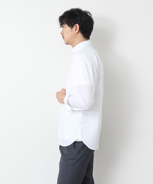 NOLLEY’S(ノーリーズ)の「T/C パラシュート カッタウェイ 25SS(シャツ/ブラウス・メンズ・ホワイト/ネイビー/ブルー/グレイッシュベージュ・S/M/L/XL)」の14枚目の写真