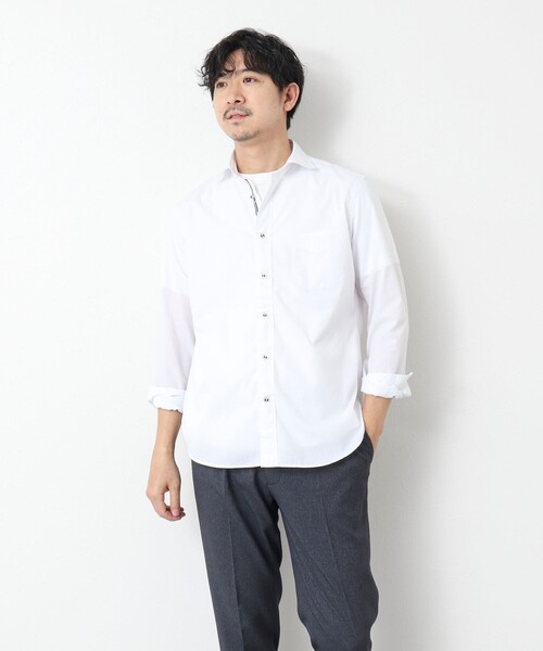NOLLEY’S(ノーリーズ)の「T/C パラシュート カッタウェイ 25SS(シャツ/ブラウス・メンズ・ホワイト/ネイビー/ブルー/グレイッシュベージュ・S/M/L/XL)」の16枚目の写真
