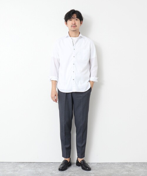 NOLLEY’S(ノーリーズ)の「T/C パラシュート カッタウェイ 25SS(シャツ/ブラウス・メンズ・ホワイト/ネイビー/ブルー/グレイッシュベージュ・S/M/L/XL)」の18枚目の写真