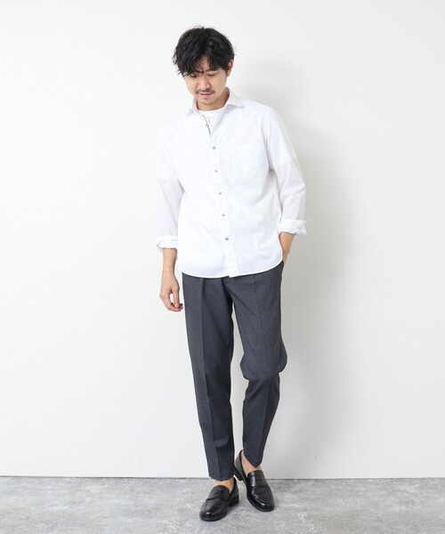 NOLLEY’S(ノーリーズ)の「T/C パラシュート カッタウェイ 25SS(シャツ/ブラウス・メンズ・ホワイト/ネイビー/ブルー/グレイッシュベージュ・S/M/L/XL)」の19枚目の写真