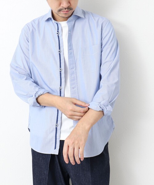 NOLLEY’S(ノーリーズ)の「T/C パラシュート カッタウェイ 25SS(シャツ/ブラウス・メンズ・ホワイト/ネイビー/ブルー/グレイッシュベージュ・S/M/L/XL)」の22枚目の写真