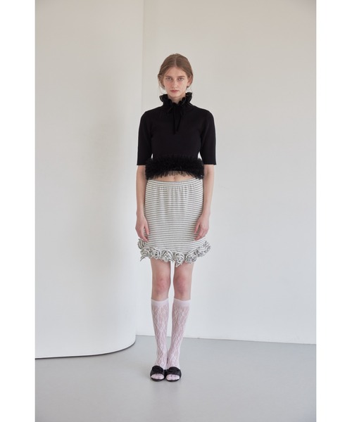 etre loin(エトルワン)の「Hem rose cut mini skirt(スカート・レディース・グレー/ミント/ブラック・M)」の20枚目の写真