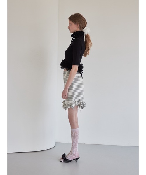 etre loin(エトルワン)の「Hem rose cut mini skirt(スカート・レディース・グレー/ミント/ブラック・M)」の21枚目の写真