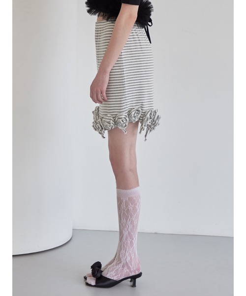 etre loin(エトルワン)の「Hem rose cut mini skirt(スカート・レディース・グレー/ミント/ブラック・M)」の17枚目の写真
