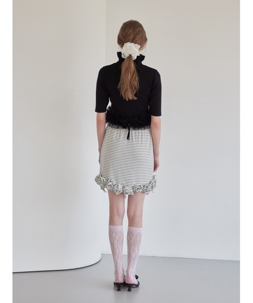 etre loin(エトルワン)の「Hem rose cut mini skirt(スカート・レディース・グレー/ミント/ブラック・M)」の22枚目の写真