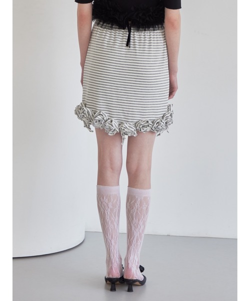 etre loin(エトルワン)の「Hem rose cut mini skirt(スカート・レディース・グレー/ミント/ブラック・M)」の18枚目の写真