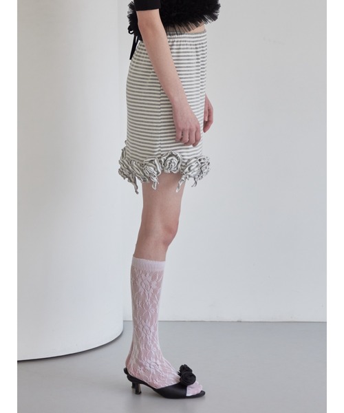 etre loin(エトルワン)の「Hem rose cut mini skirt(スカート・レディース・グレー/ミント/ブラック・M)」の19枚目の写真