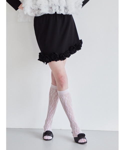 etre loin(エトルワン)の「Hem rose cut mini skirt(スカート・レディース・グレー/ミント/ブラック・M)」の14枚目の写真
