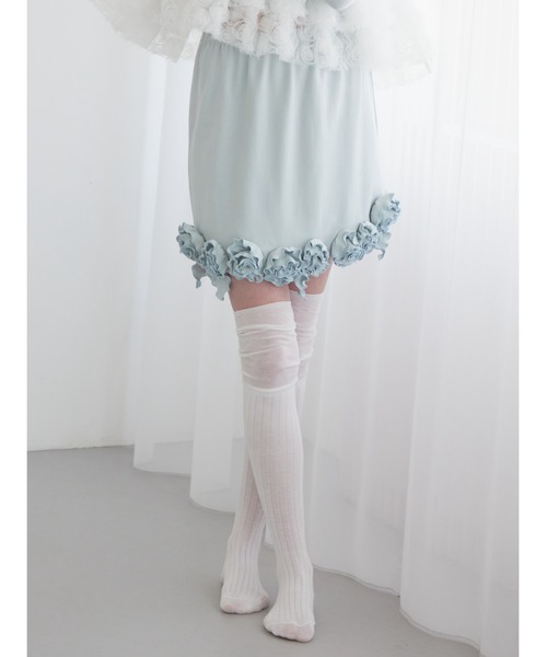 etre loin(エトルワン)の「Hem rose cut mini skirt(スカート・レディース・グレー/ミント/ブラック・M)」の15枚目の写真