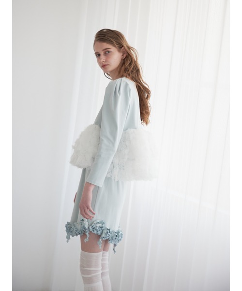 etre loin(エトルワン)の「Hem rose cut mini skirt(スカート・レディース・グレー/ミント/ブラック・M)」の8枚目の写真