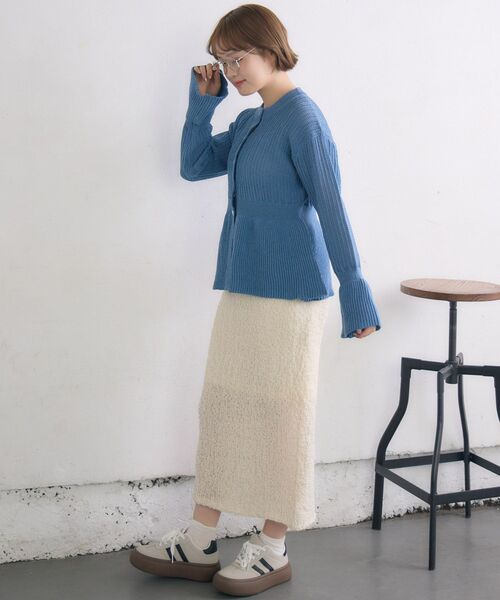 RETRO GIRL(レトロガール)の「ペプラムメッシュカーデ(カーディガン/ボレロ・レディース・ブラック/ナチュラル/ブルー・FREE)」の22枚目の写真
