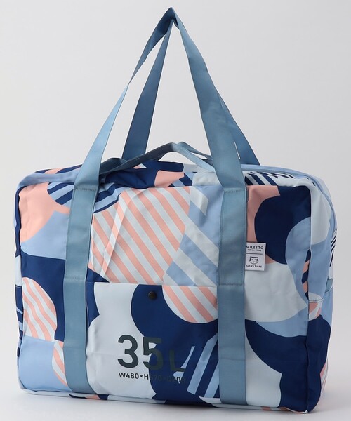 MILESTO(ミレスト)の「MILESTO × PAPIERTIGRE/ミレスト × パピエ ティグル ポケッタブルボストンバッグ 35L(トートバッグ・メンズ・ネイビー/サックスブルー/その他9・ONE SIZE)」の2枚目の写真