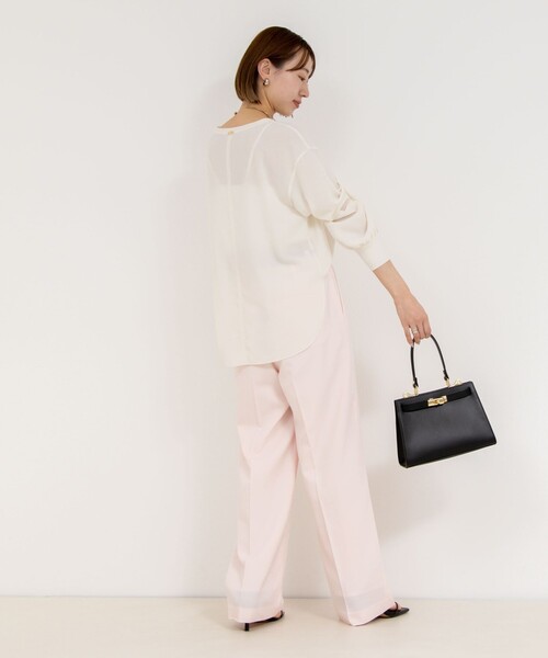 NOLLEY’S Sophi（ノーリーズソフィ）の「SYジョーゼットTブラウス（シャツ/ブラウス・レディース・サックスブルー/オフホワイト・38/36）」の4枚目の写真