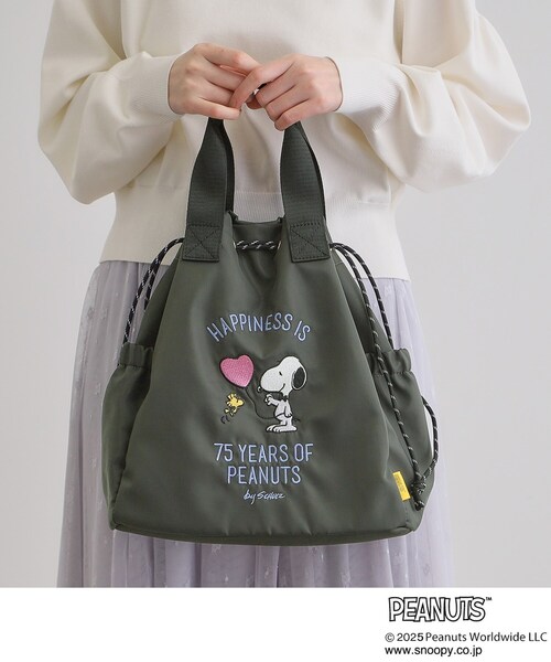 PEANUTS75th】ナイロン巾着トート（トートバッグ）｜PEANUTS
