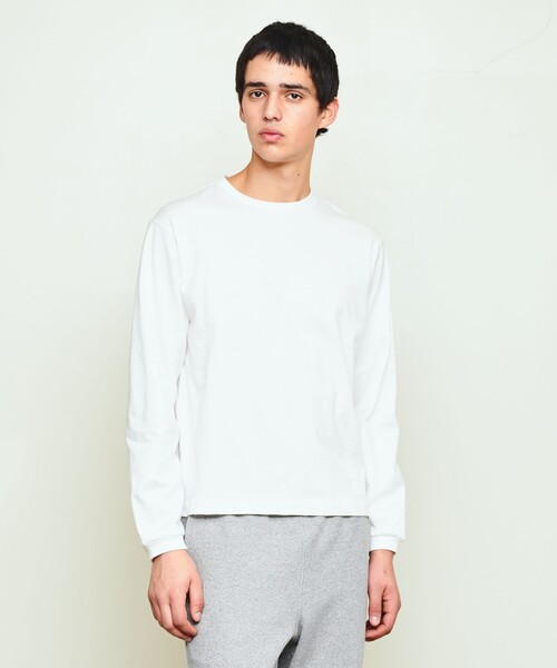 UNITED ARROWS & SONS（ユナイテッドアローズアンドサンズ）の「＜UNITED ARROWS & SONS＞ PLAIN LONGSLEEVE TEE/ロングスリーブTシャツ（Tシャツ/カットソー・メンズ・ホワイト/ブラック・S/M/L/XL）」の3枚目の写真