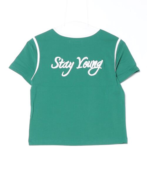 KIRSH（キルシー）の「KIRSH GRAPHIC RINGER T-SHIRT キルシー グラフィック リンガーTシャツ（Tシャツ/カットソー・レディース・ホワイト/グリーン/ダークネイビー・ONE SIZE）」の15枚目の写真
