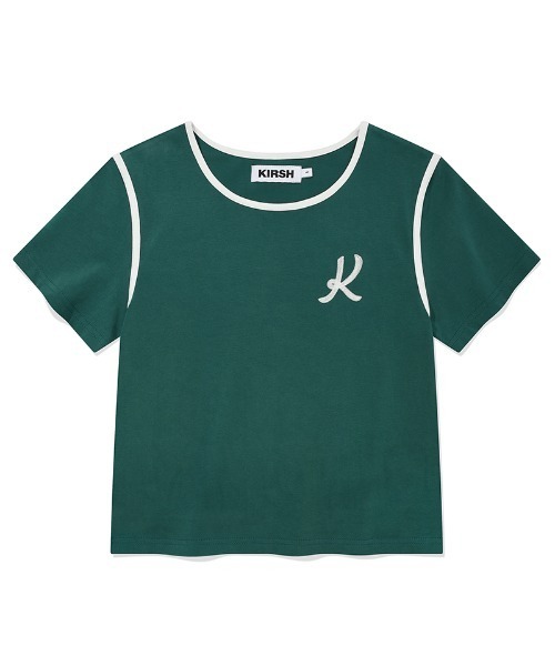 KIRSH（キルシー）の「KIRSH GRAPHIC RINGER T-SHIRT キルシー グラフィック リンガーTシャツ（Tシャツ/カットソー・レディース・ホワイト/グリーン/ダークネイビー・ONE SIZE）」の4枚目の写真