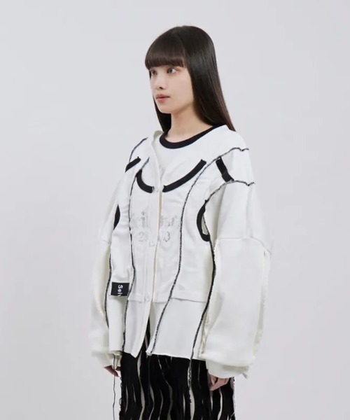カーディガン 「 Seivson 2000 DIAMOND COLLECTION 」Fluid Sculptural Knit Cardigan レデ Seivson 2000 DIAMOND COLLECTION 】Fluid Sculptural Knit