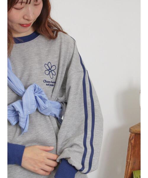 Samansa Mos2（サマンサ モスモス）の「ワッペン風刺繍入りシャツ（シャツ/ブラウス・レディース・ブルー/オフホワイト/イエロー/ピンク・F）」の11枚目の写真