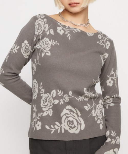 セール】FLOWER JAQUARD ニット（ニット/セーター）｜LAGUA GEM