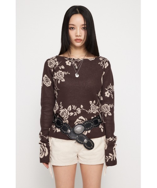 セール】FLOWER JAQUARD ニット（ニット/セーター）｜LAGUA GEM