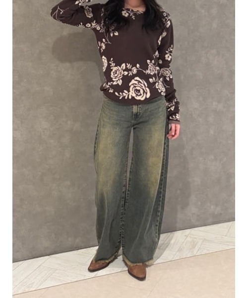 セール】FLOWER JAQUARD ニット（ニット/セーター）｜LAGUA GEM