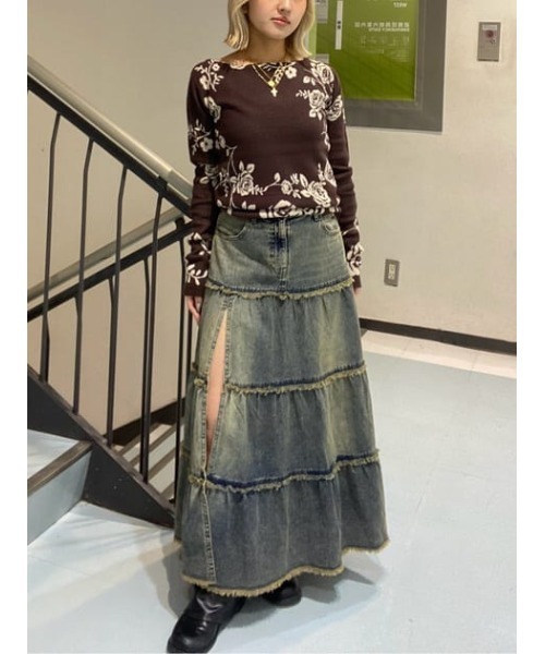 セール】FLOWER JAQUARD ニット（ニット/セーター）｜LAGUA GEM