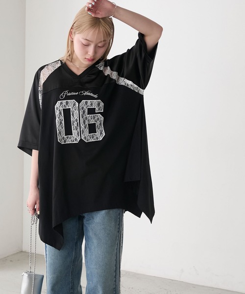 forksy.(フォルクシー)の「【forksy.】ナンバリング フラワーレース アシンメトリー ワンピース(ワンピース・レディース・ピンクベージュ/ブラック/ネイビー・FREE)」の18枚目の写真