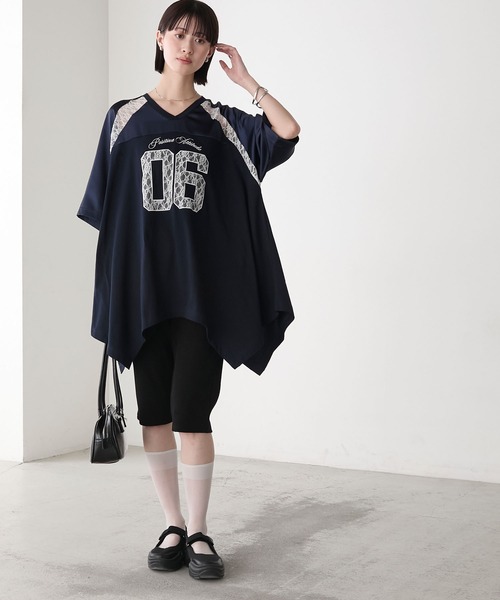 JUNYA WATANABE フラワーレース アシンメトリーワンピース XS セール】【forksy.】ナンバリング フラワーレース