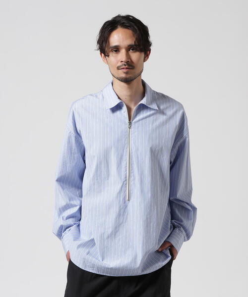 Toironier(トワロニエ)の「Toironier/トワロニエ/Stripe Half-Zip Shirt(Tシャツ/カットソー・メンズ・ブルー系その他3/その他18・F)」の11枚目の写真