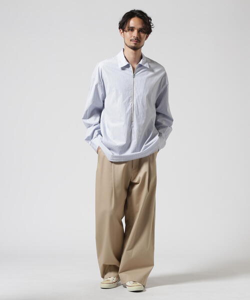 Toironier(トワロニエ)の「Toironier/トワロニエ/Stripe Half-Zip Shirt(Tシャツ/カットソー・メンズ・ブルー系その他3/その他18・F)」の16枚目の写真