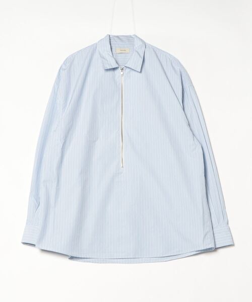 Toironier(トワロニエ)の「Toironier/トワロニエ/Stripe Half-Zip Shirt(Tシャツ/カットソー・メンズ・ブルー系その他3/その他18・F)」の10枚目の写真