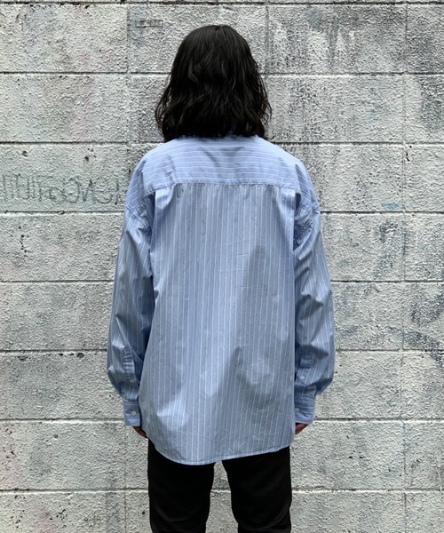 Toironier(トワロニエ)の「Toironier/トワロニエ/Stripe Half-Zip Shirt(Tシャツ/カットソー・メンズ・ブルー系その他3/その他18・F)」の4枚目の写真