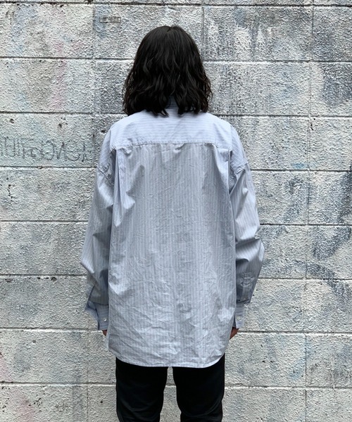 Toironier(トワロニエ)の「Toironier/トワロニエ/Stripe Half-Zip Shirt(Tシャツ/カットソー・メンズ・ブルー系その他3/その他18・F)」の7枚目の写真