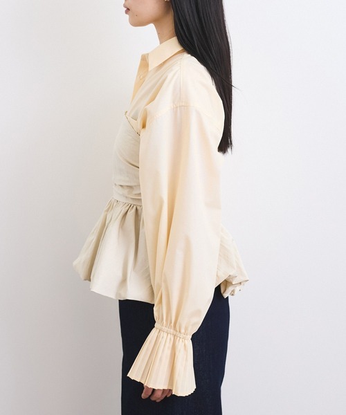 VIS(ビス)の「コサージュ付きバルーンナイロンビスチェ(その他トップス・レディース・キナリ/ブラック・FREE)」の12枚目の写真